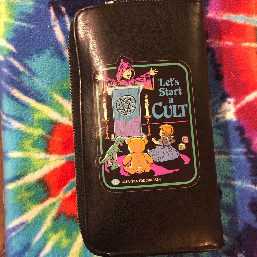 USED black customized edgy wallet